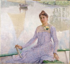 Portrait of the Artist Anna De Weert by Emile Claus