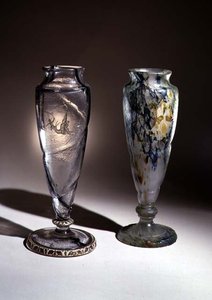 Engraved Intercalaire Glass Vases