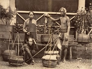 Fruit Merchants, Cochinchina by Emile Gsell