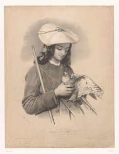 Shepherd from the Pyrenees with a Falcon in His Hands