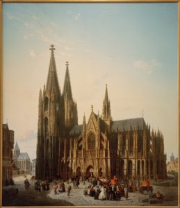 Cologne Cathedral in Anticipated Completion by Emile Pierre Joseph De Cauwer