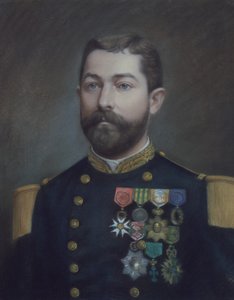 Portrait of Emile Commander Duboc, hero of the conquest of Tonkin by Emile Richard Haumont