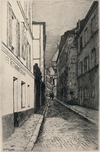 Rue St Rustique, Montmartre by Emile Rousseau