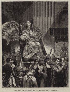 The Pope on the Sedia at the Festival of Candlemas by Emile Theodore Therond