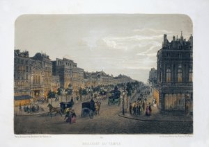 Boulevard du Temple, Paris by Emile de la Tramblais