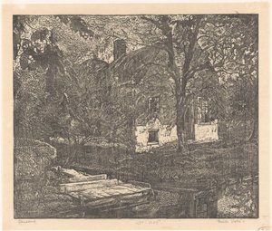 Farm by the Water by Emilius Wilhelmus Dehé (signed by artist)