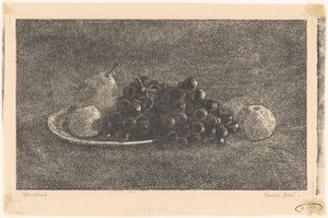 Bowl with Grapes and Other Fruits by Emilius Wilhelmus Dehé (signed by artist)