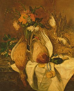 Still Life with Mallard, Snipes and Gold Medals, c.1850
