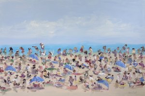 Crowded Summer Beach by Emma Bell