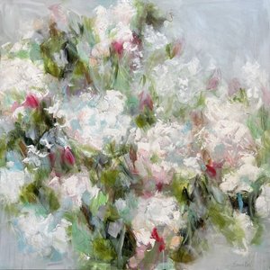 White And Pink Garden by Emma Bell