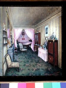 Bedchamber Interior at the Hotel Rainbeaux, Paris by Emma Roberts