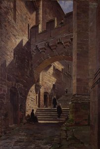 Mont Saint-Michel, Fortified Gate in the Abbey by Emmanuel Lansyer
