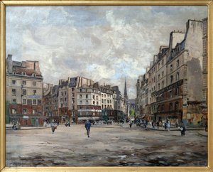 Place Maubert in 1888 by Emmanuel Lansyer
