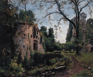 The Bastion des Ormes, Interior of the Château de Clisson by Emmanuel Lansyer