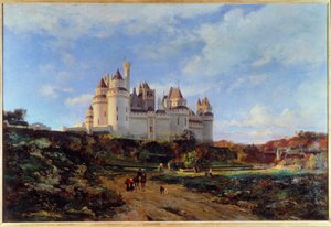 View of the Castle of Pierrefonds in the Oise