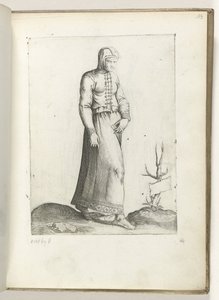A Woman from Spain, Dressed According to the Fashion of ca. 1550 by Enea Vico