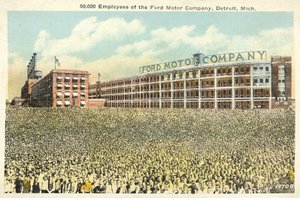 50,000 employees of the Ford Motor Company, Detroit, Michigan by English Photographer
