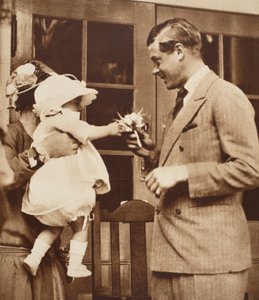 A Child Hands King Edward VIII a Bouquet at Enham Village Centre, 1926