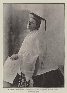 A Lady Chorister in Gibraltar Cathedral Mixed Choir, instituted 1887