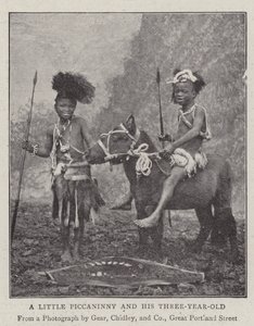 A Little Piccaninny and his Three-Year-Old by English Photographer