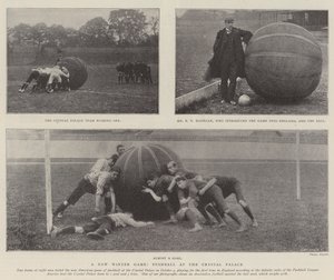 A New Winter Game, Pushball at the Crystal Palace by English Photographer
