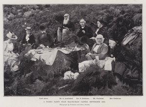 A Picnic Party Near Blackcraig Castle, September 1893 by English Photographer