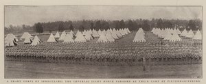A Smart Corps of Irregulars, the Imperial Light Horse paraded at their Camp at Pietermaritzburg by English Photographer