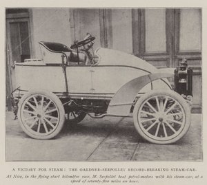 A Victory for Steam, the Gardener-Serpollet Record-Breaking Steam-Car by English Photographer
