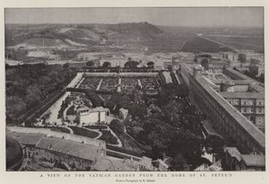 A View of the Vatican Garden from the Dome of St Peters by English Photographer