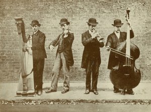 A Group of Street Musicians by English Photographer