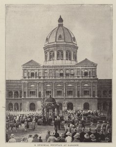 A Memorial Fountain, Rangoon by English Photographer