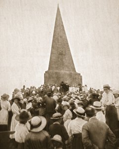 A Picturesque Old Custom at St. Ives: The Old Hundredth at the John Knill Obelisk by English Photographer