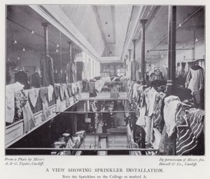 A view showing sprinkler installation by English Photographer