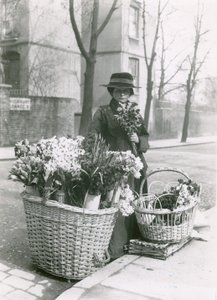 A Woman Flower Seller by English Photographer