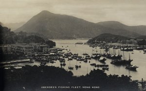 Aberdeen Fishing Fleet, Hong Kong, from an album of photographs relating to the service of Pte H. Chick, 1940 by English Photographer