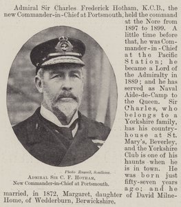 Admiral Sir C F Hotham, New Commander-in-Chief at Portsmouth by English Photographer