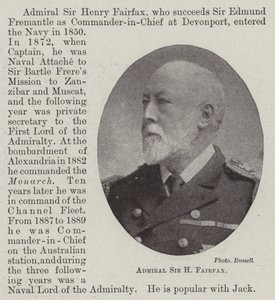 Admiral Sir H Fairfax by English Photographer