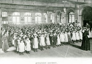 Afternoon Assembly, c.1900 by English Photographer