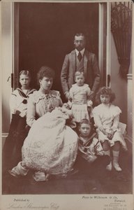 Albert Edward and Princess Alexandra with their family by English Photographer