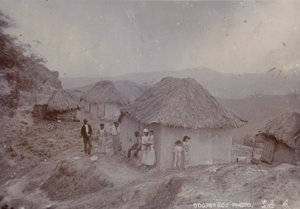 Barbadian village on a hillside, 1880 by English Photographer