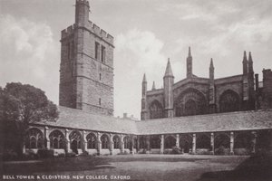 Bell Tower and Cloisters, New College, Oxford by English Photographer