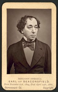Benjamin Disraeli, Earl of Beaconsfield, Memorial Photo Card by English Photographer