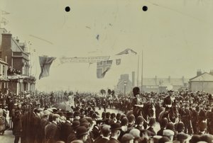 Blackwall Tunnel: Pageantry as the Prince of Wales, Later King Edward VII, and Princess Alexandra Attend the Ceremonial Opening of the Tunnel, 1897 by English Photographer