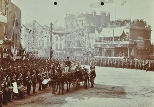 Blackwall Tunnel: Pageantry as the Prince of Wales, Later King Edward VII, and Princess Alexandra Attend the Ceremonial Opening of the Tunnel, 1897 by English Photographer