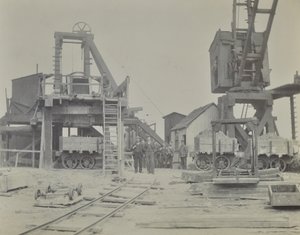 Blackwall Tunnel: Shaft and Workmen During the Construction of the Tunnel, 1893 by English Photographer