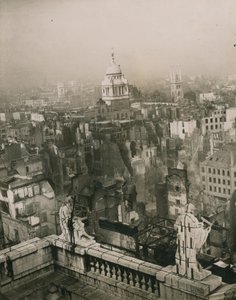 Bomb damage from the top of St Paul