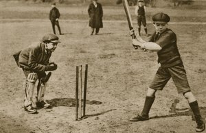 Boys playing cricket, Parliament Hill Fields by English Photographer