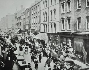Brick Lane Market: general view, 1895 by English Photographer