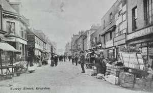 Britannia, Surrey Street, Croydon: street market, 1890 by English Photographer