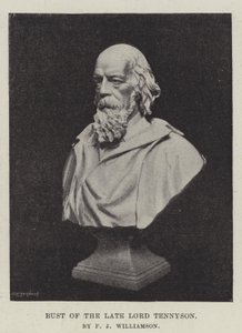 Bust of the late Lord Tennyson, by F J Williamson by English Photographer